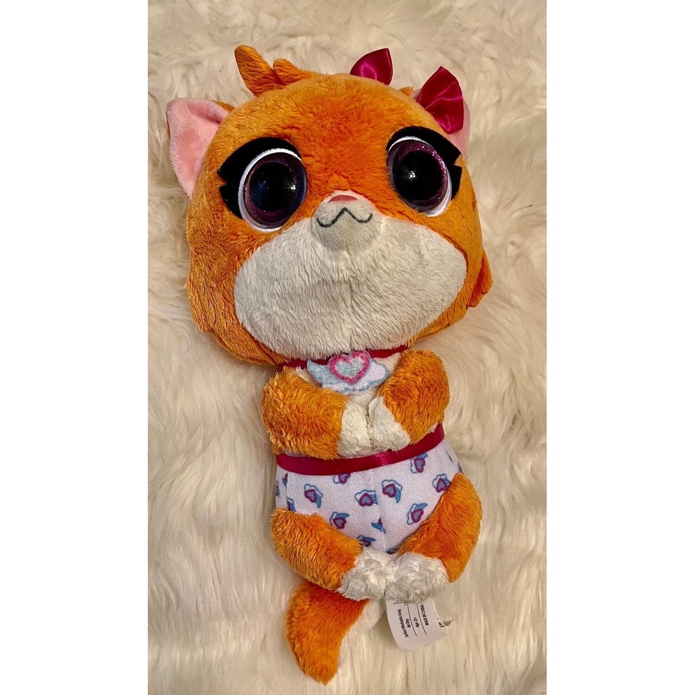Disney Junior TOTS Mia The Kitten Plush 10" Orange Stuffed Animal‎ Big Eyes Cat